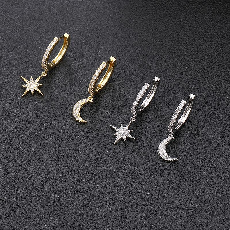 Lunara - Boucles d'oreilles lune et étoile