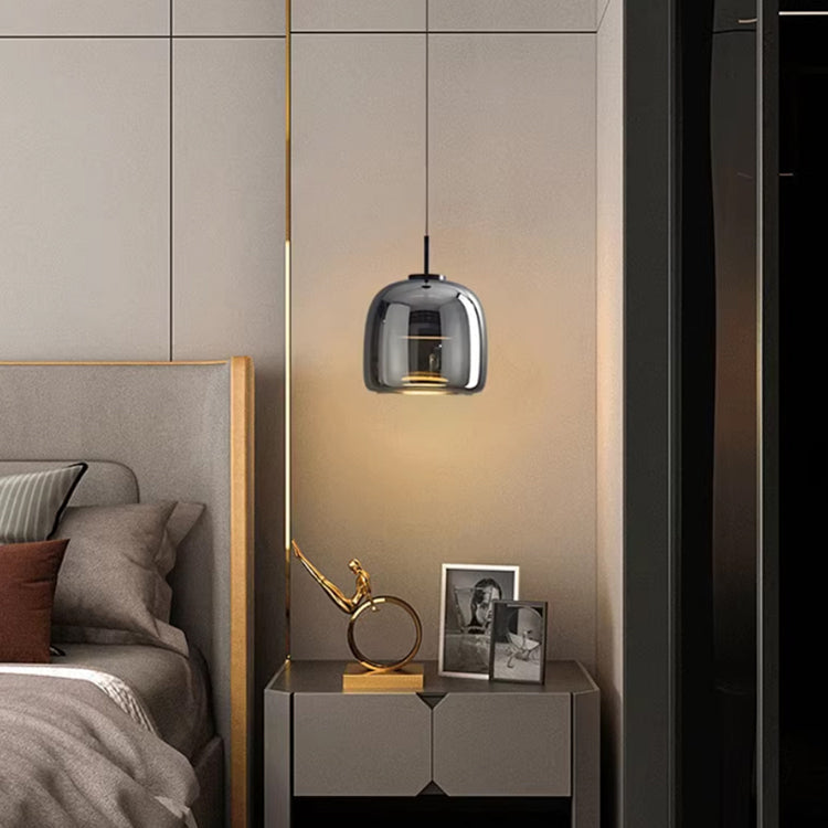 Noctéra – Suspension Design Moderne en Verre Noir