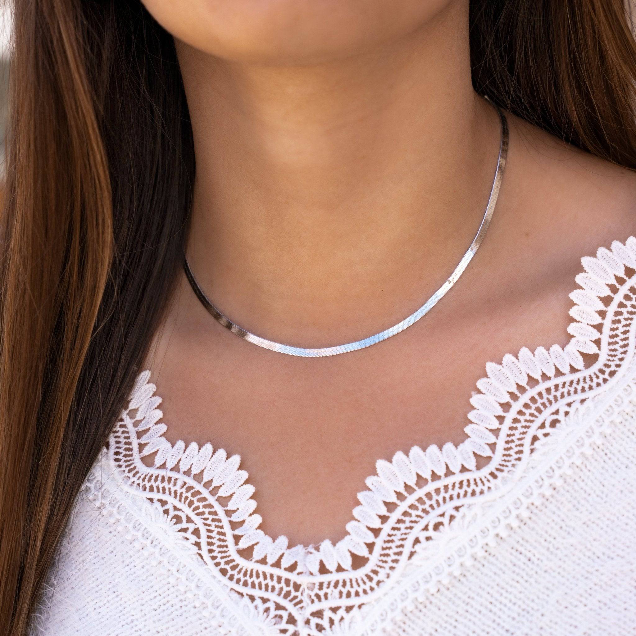 Elvira - Collier de luxe réglable en argent sterling élégant