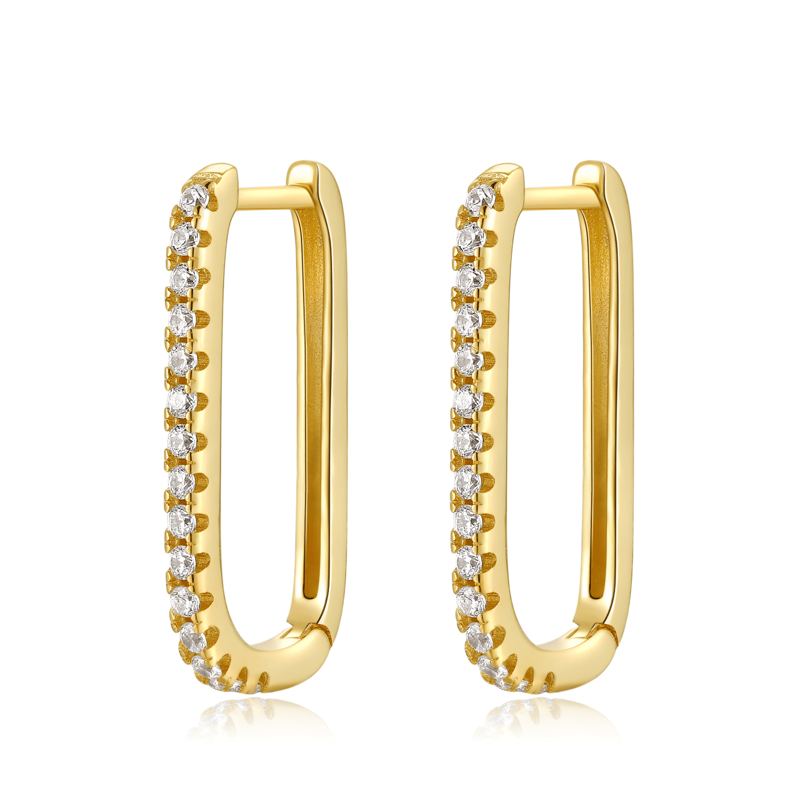 Inez - Boucles d'oreilles verticales à la zircone élégantes
