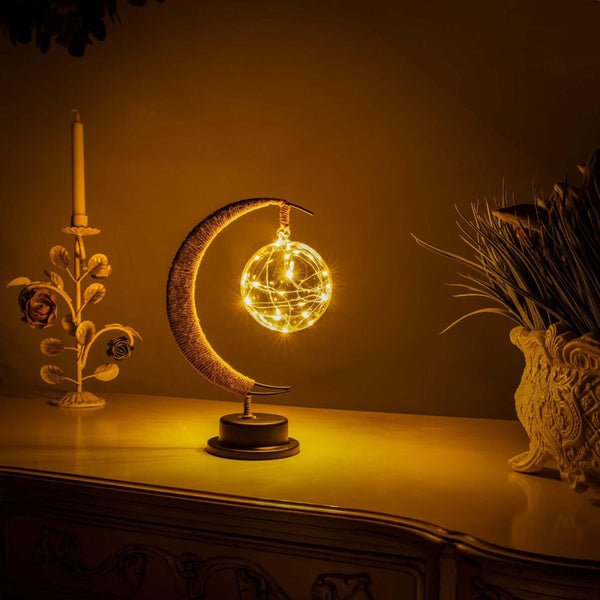LunarGlow - Lampe de Table Lune Magique pour une Ambiance Féerique