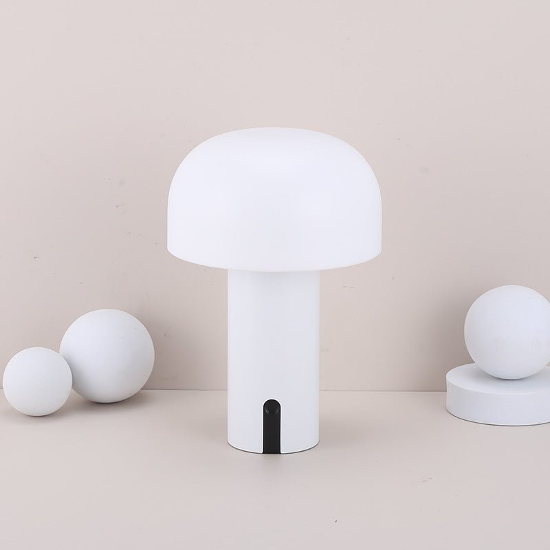 MushroomGlow - Lampe de Table Sans Fil Minimaliste à Intensité Variable