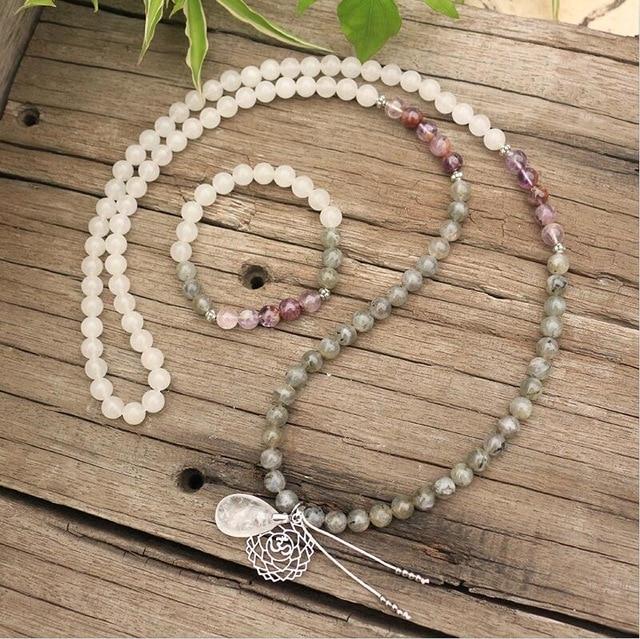 Seraphine Mala – Labradorite, Jade & Améthyste