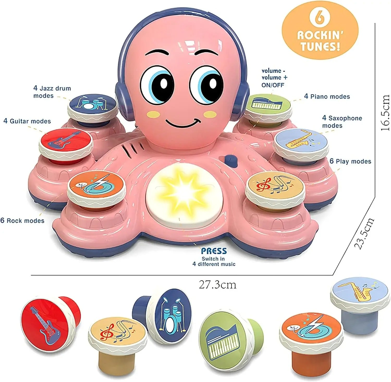 OctoJam – Jouet Musical Pieuvre pour Enfants