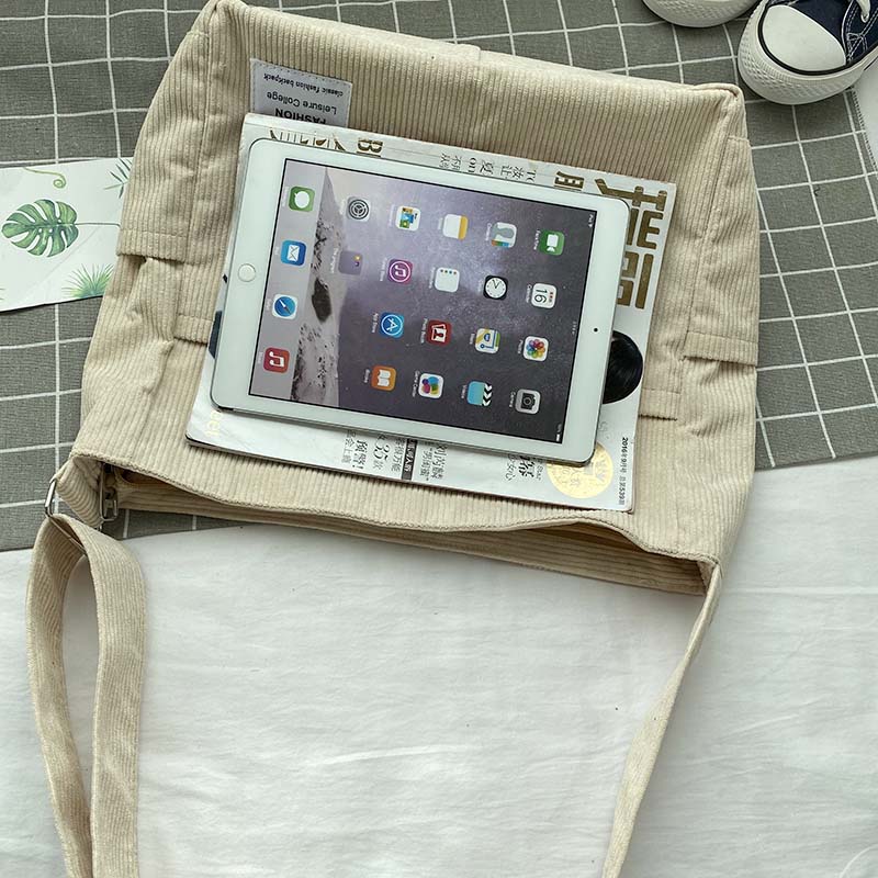 StyleLoom - Sac Bandoulière Velours Côtelé Luxe
